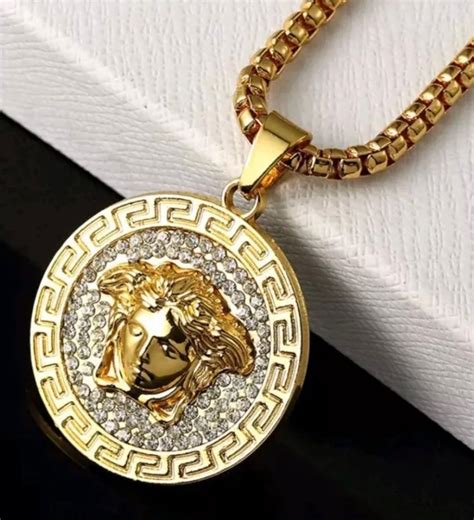 versace medusa chain real gold